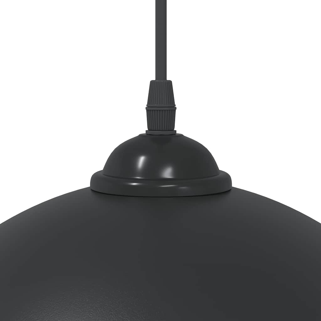 Pendant Lamps 2 pcs Height Adjustable E27 Black Ø 30 cm Metal