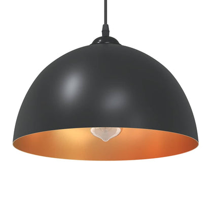 Pendant Lamps 2 pcs Height Adjustable E27 Black Ø 30 cm Metal