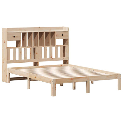Bookcase Bed without Mattress 160x200cm Solid Wood Pine