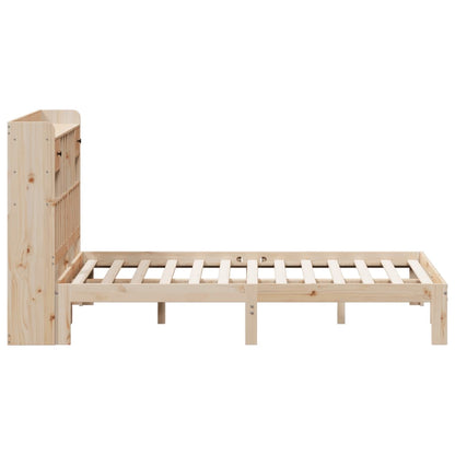 Bookcase Bed without Mattress 160x200cm Solid Wood Pine
