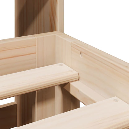 Bookcase Bed without Mattress 160x200cm Solid Wood Pine