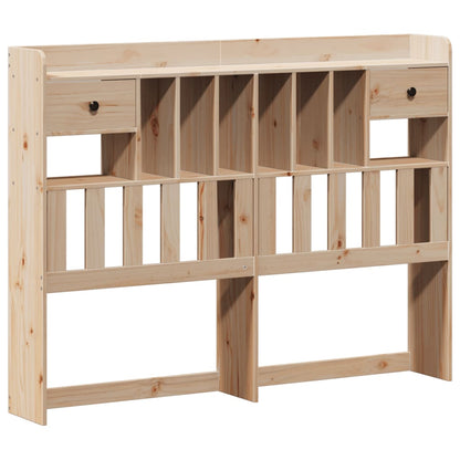Bookcase Bed without Mattress 140x200 cm Solid Wood Pine