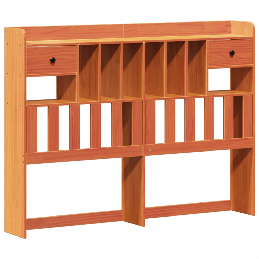 Bed Frame without Mattress Wax Brown 160x200 cm Solid Wood Pine