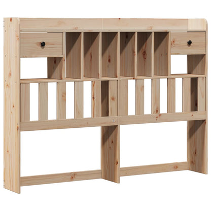 Bookcase Bed without Mattress 140x200 cm Solid Wood Pine