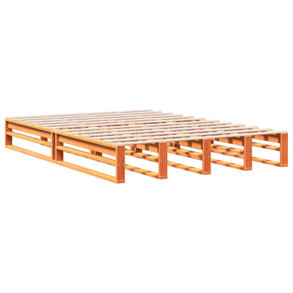 Bookcase Bed without Mattress Wax Brown 140x200 cm Solid Wood Pine