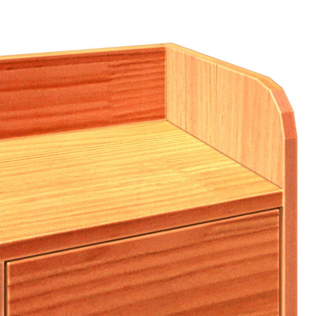 Bookcase Bed without Mattress Wax Brown 140x200 cm Solid Wood Pine