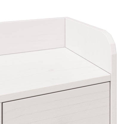 Bookcase Bed without Mattress White 140x190 cm Solid Wood Pine