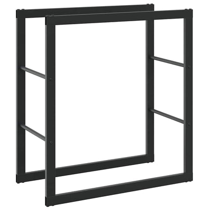 Firewood Rack Black 55x30x61 cm Steel