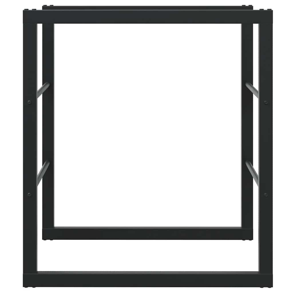 Firewood Rack Black 55x30x61 cm Steel