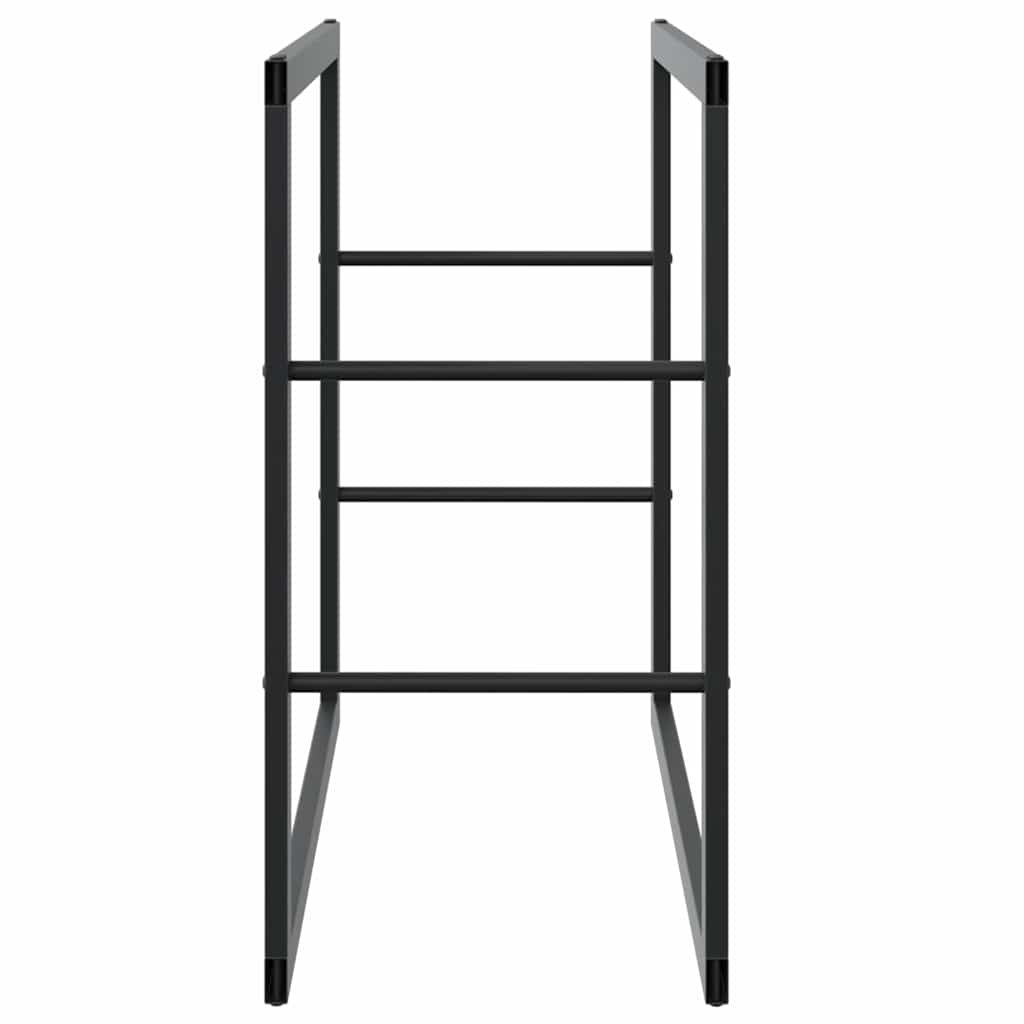 Firewood Rack Black 55x30x61 cm Steel