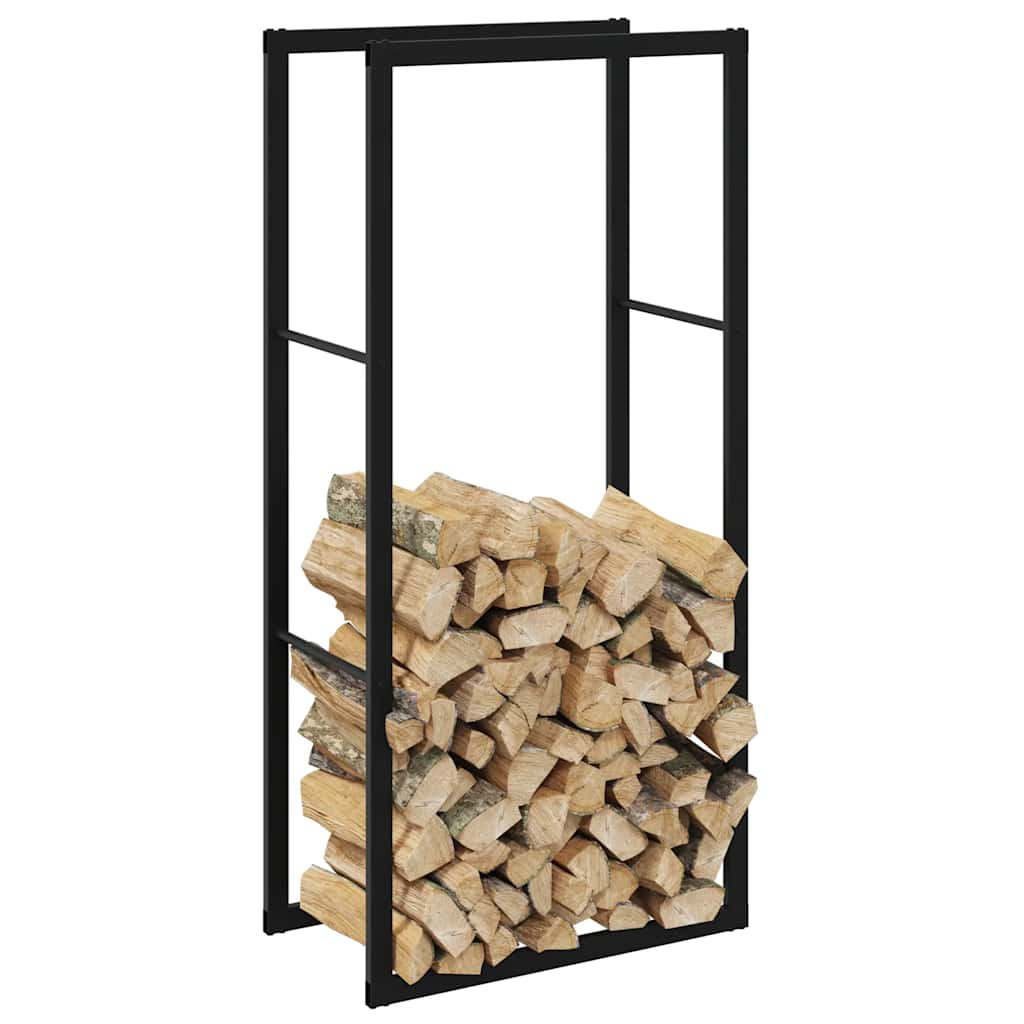 Firewood Rack Black 55x30x116 cm Steel