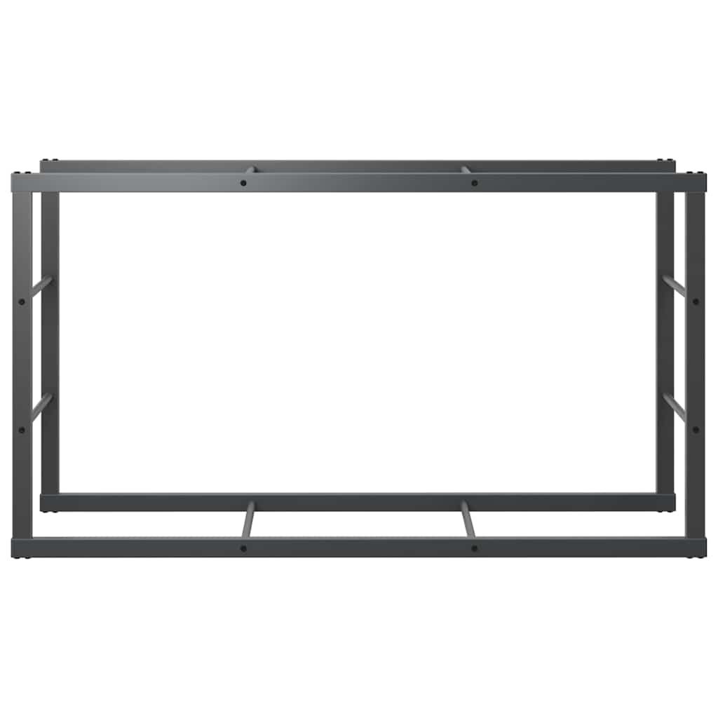 Firewood Rack Black 110x30x61 cm Steel