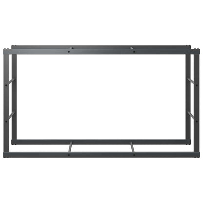 Firewood Rack Black 110x30x61 cm Steel