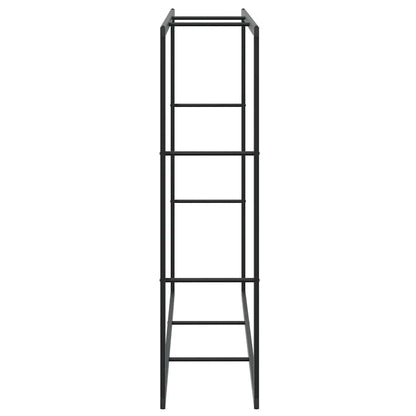 Firewood Rack Black 110x30x116 cm Steel