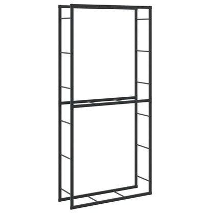 Firewood Rack Black 100x30x209 cm Steel