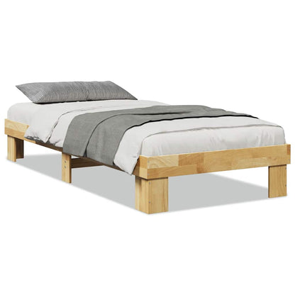 Bed Frame without Mattress 75x190 cm Small Single Solid Wood Oak