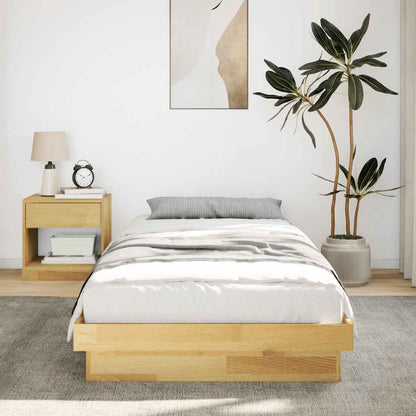 Bed Frame Without Mattress 90x190 cm Solid Oak Wood