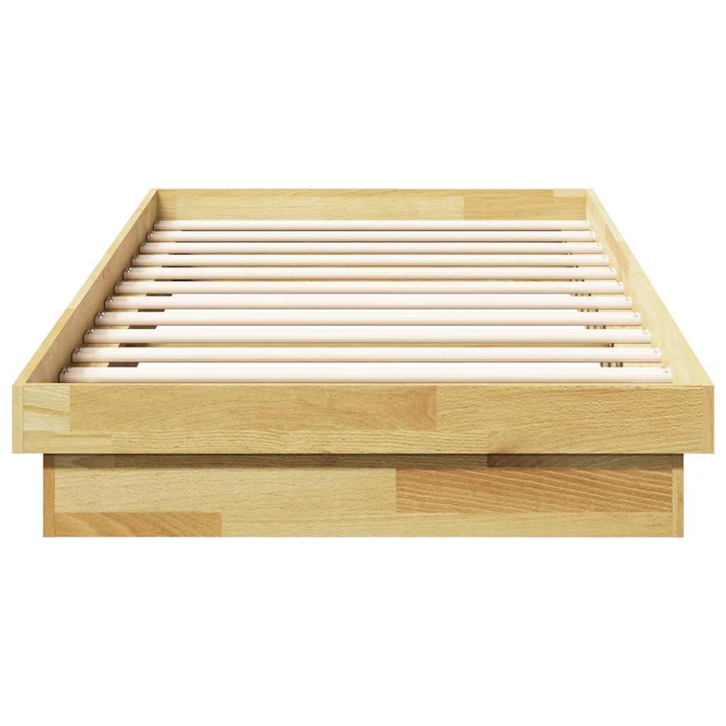 Bed Frame Without Mattress 90x190 cm Solid Oak Wood