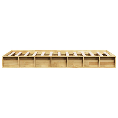 Bed Frame without Mattress 80x200 cm Solid Wood Oak