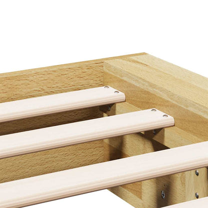 Bed Frame without Mattress 80x200 cm Solid Wood Oak