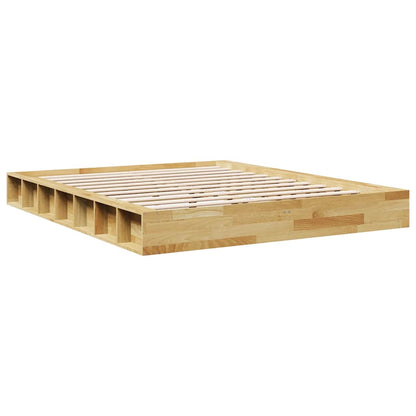Bed Frame without Mattress 160x200 cm Solid Wood Oak