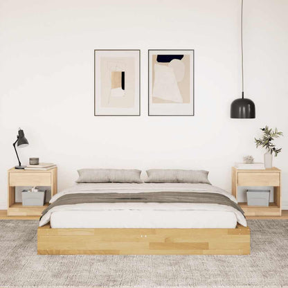 Bed Frame without Mattress 160x200 cm Solid Wood Oak