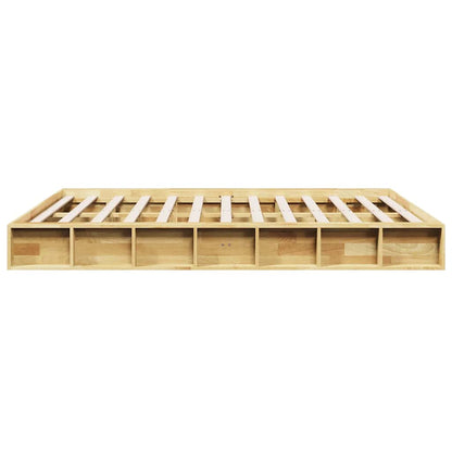 Bed Frame without Mattress 160x200 cm Solid Wood Oak