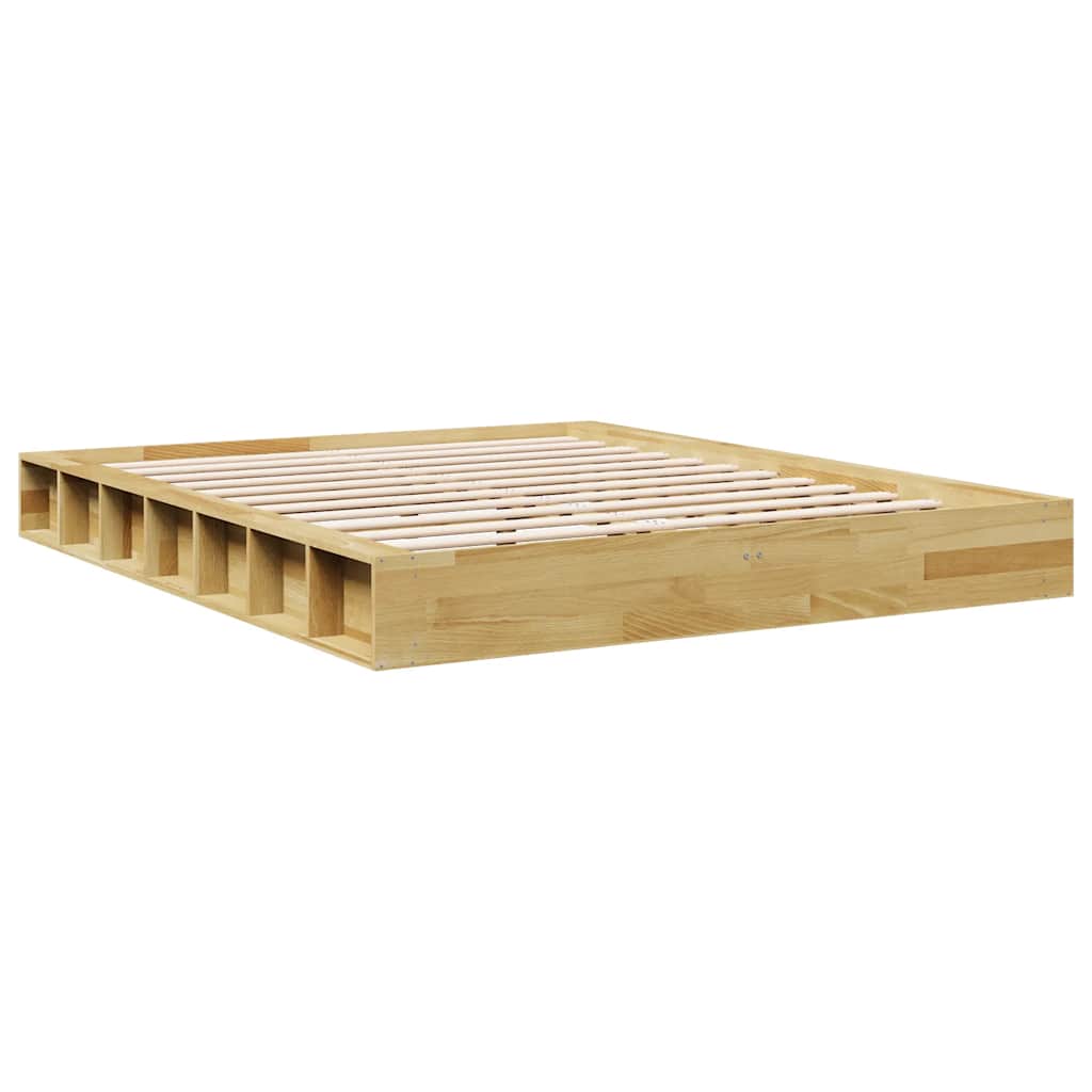 Bed Frame without Mattress 160x200 cm Solid Wood Oak