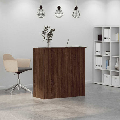 Reception Desk Brown Oak 100x50x103.5 cm Engineered Wood