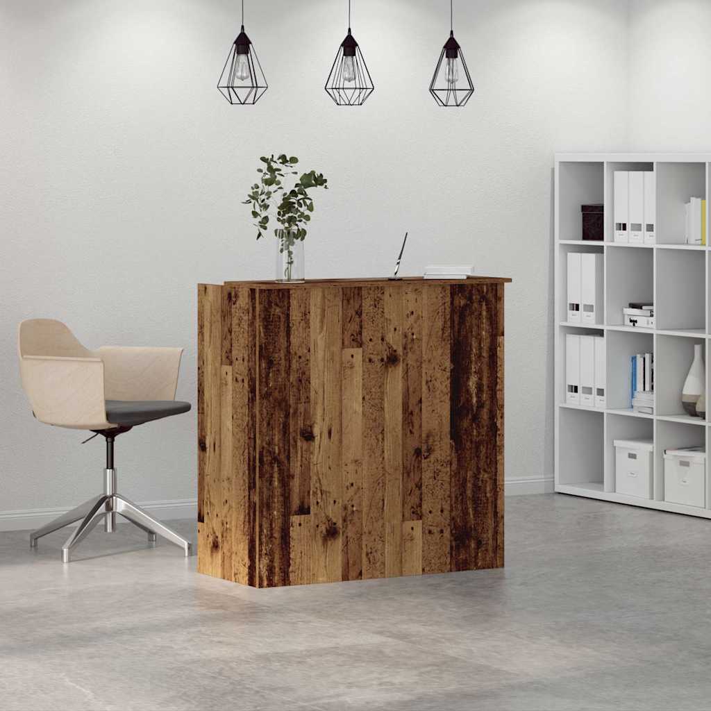 Reception Desk Old Wood 100x50x103.5 cm Engineered Wood