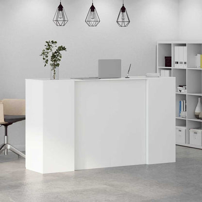 Reception Desk White 180x50x103.5 cm Engineered Wood