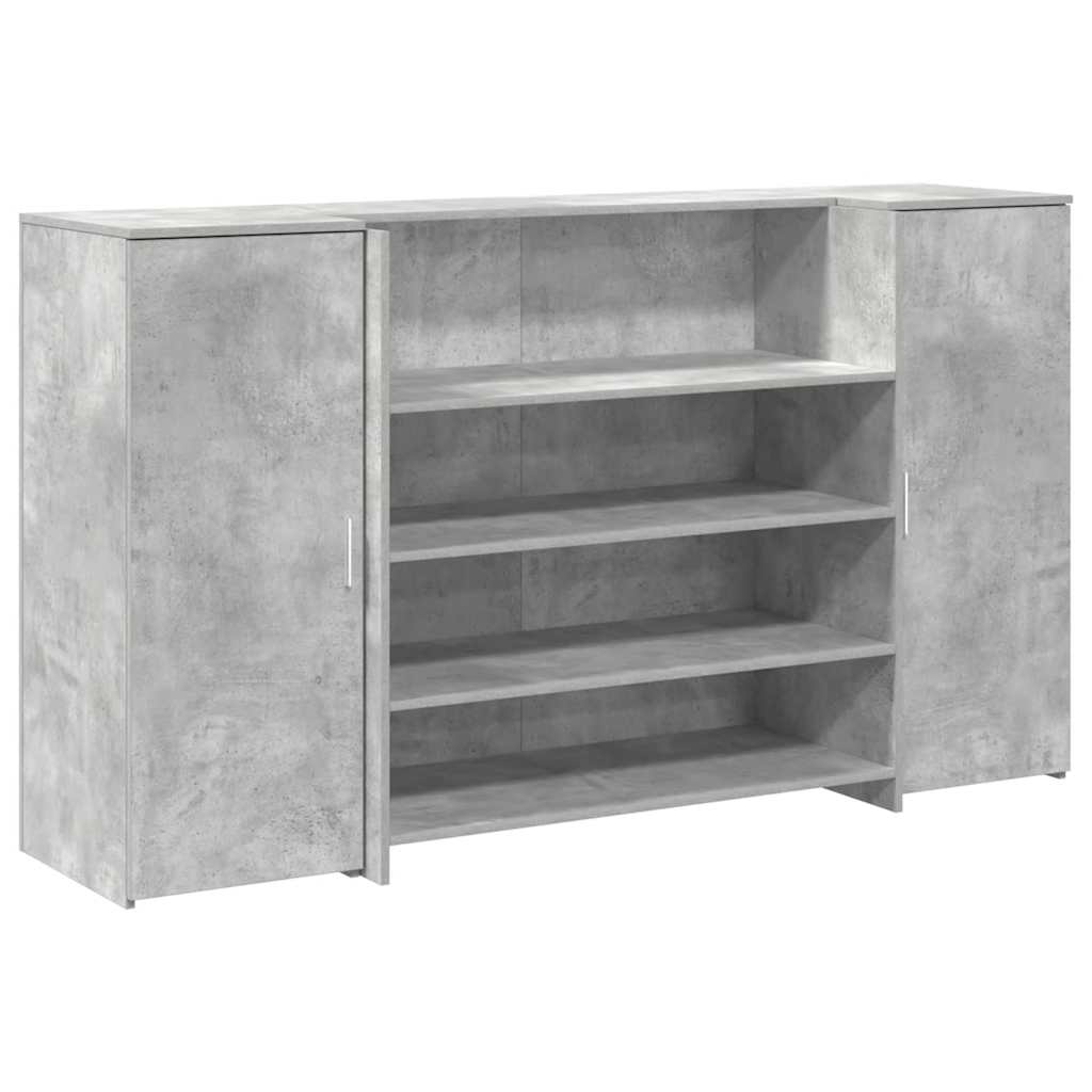 Reception Desk Concrete Grey 180x50x103.5 cm Engineered Wood