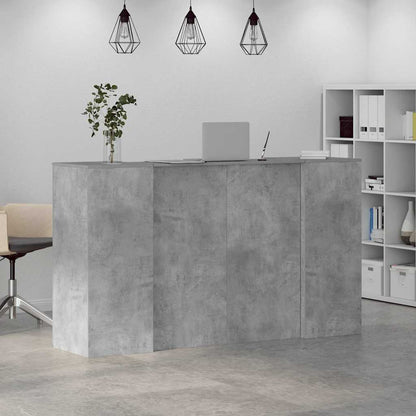 Reception Desk Concrete Grey 180x50x103.5 cm Engineered Wood