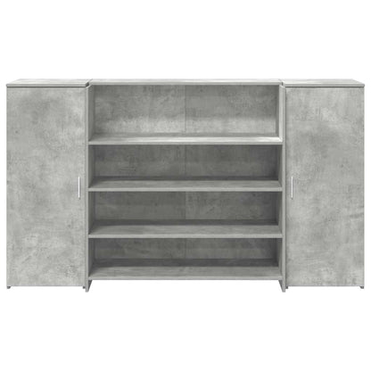 Reception Desk Concrete Grey 180x50x103.5 cm Engineered Wood