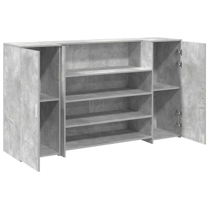 Reception Desk Concrete Grey 180x50x103.5 cm Engineered Wood