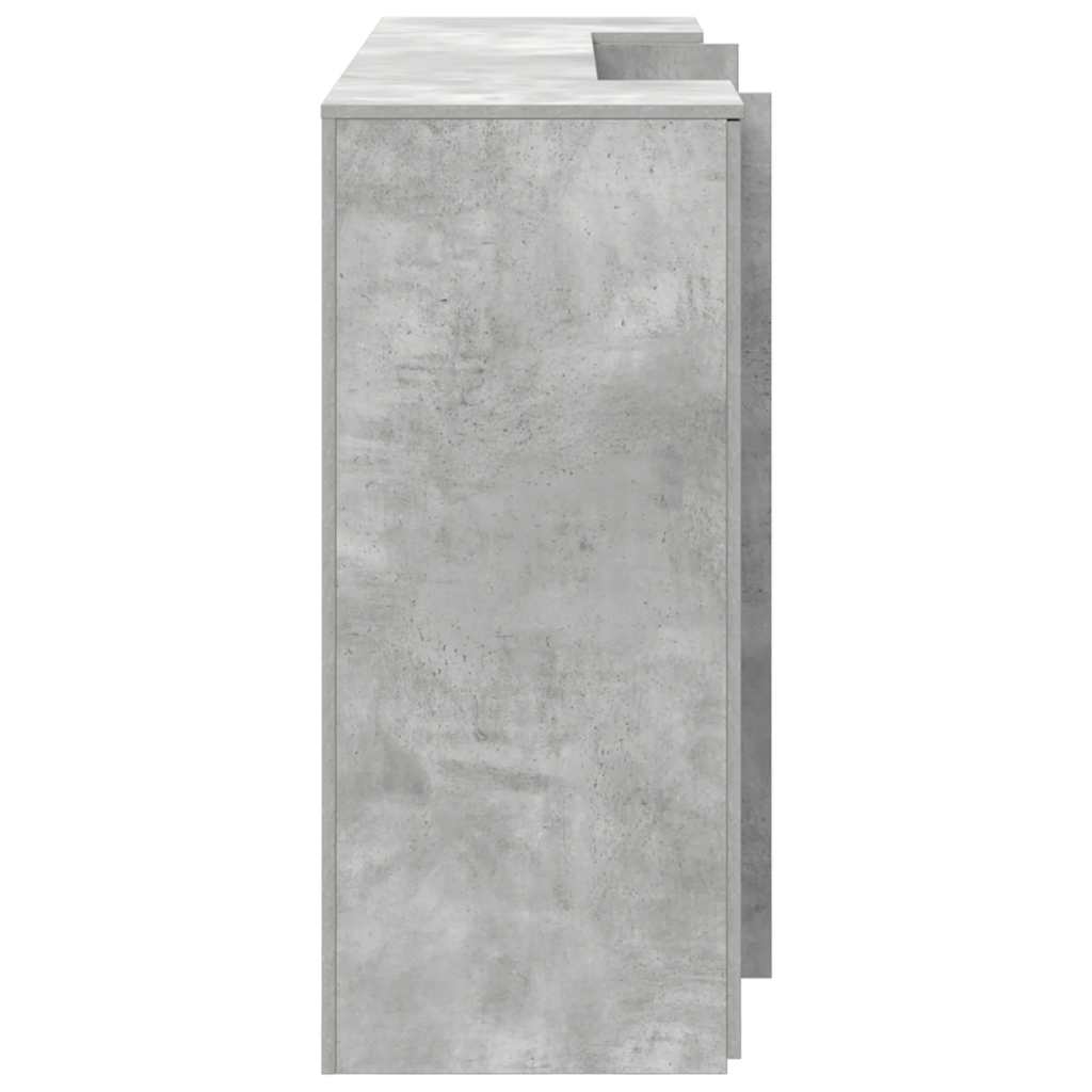 Reception Desk Concrete Grey 180x50x103.5 cm Engineered Wood