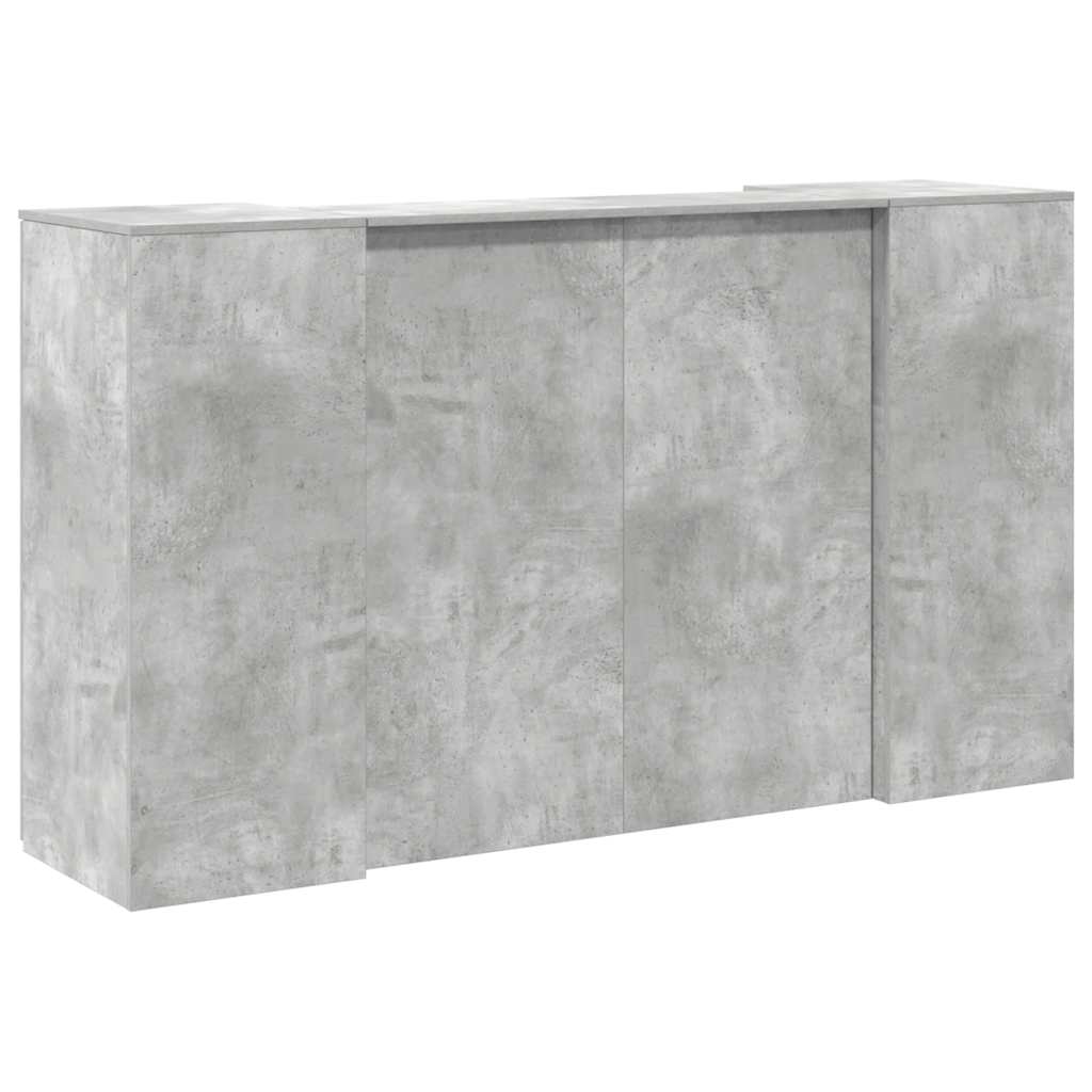 Reception Desk Concrete Grey 180x50x103.5 cm Engineered Wood