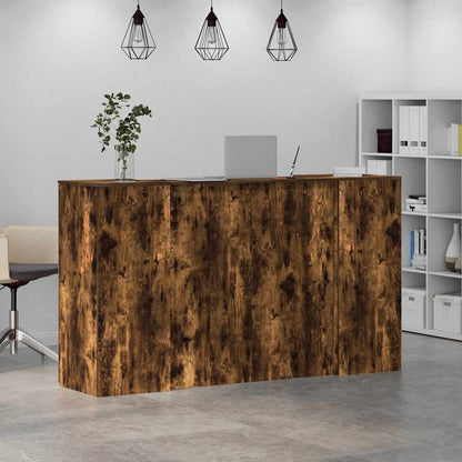 Reception Desk Smoked Oak 180x50x103.5 cm Engineered Wood