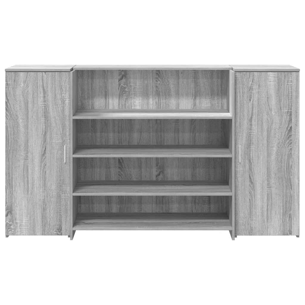 Reception Desk Grey Sonoma 180x50x103.5 cm Engineered Wood