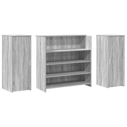 Reception Desk Grey Sonoma 180x50x103.5 cm Engineered Wood