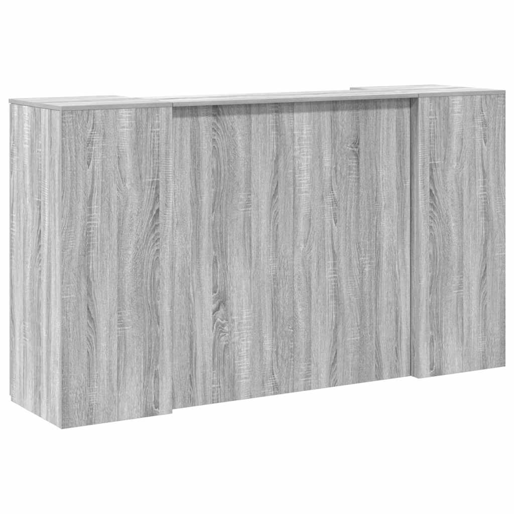 Reception Desk Grey Sonoma 180x50x103.5 cm Engineered Wood