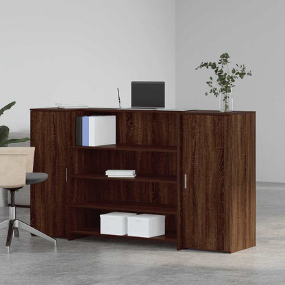 Reception Desk Brown Oak 180x50x103.5 cm Engineered Wood