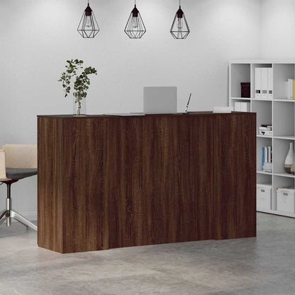 Reception Desk Brown Oak 180x50x103.5 cm Engineered Wood