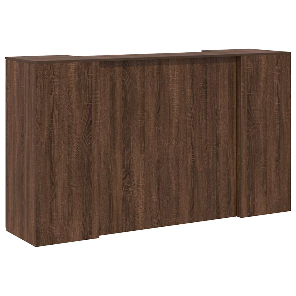 Reception Desk Brown Oak 180x50x103.5 cm Engineered Wood