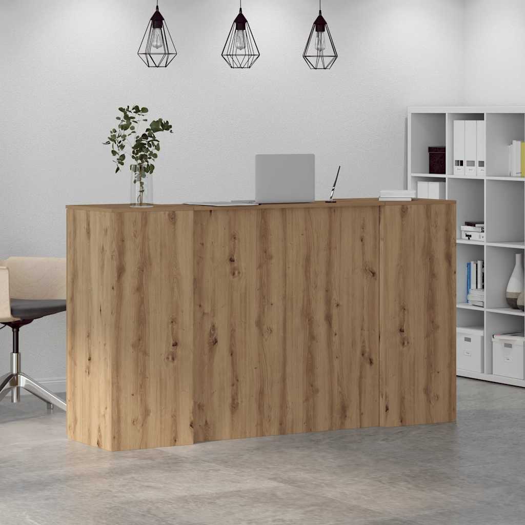 Reception Desk Artisan Oak 180x50x103.5 cm Engineered Wood