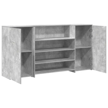 Reception Desk Concrete Grey 200x50x103.5 cm Engineered Wood