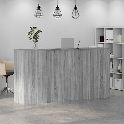 Reception Desk Grey Sonoma 200x50x103.5 cm Engineered Wood