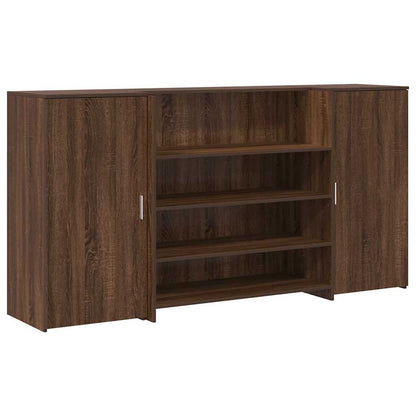 Reception Desk Brown Oak 200x50x103.5 cm Engineered Wood