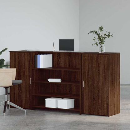 Reception Desk Brown Oak 200x50x103.5 cm Engineered Wood