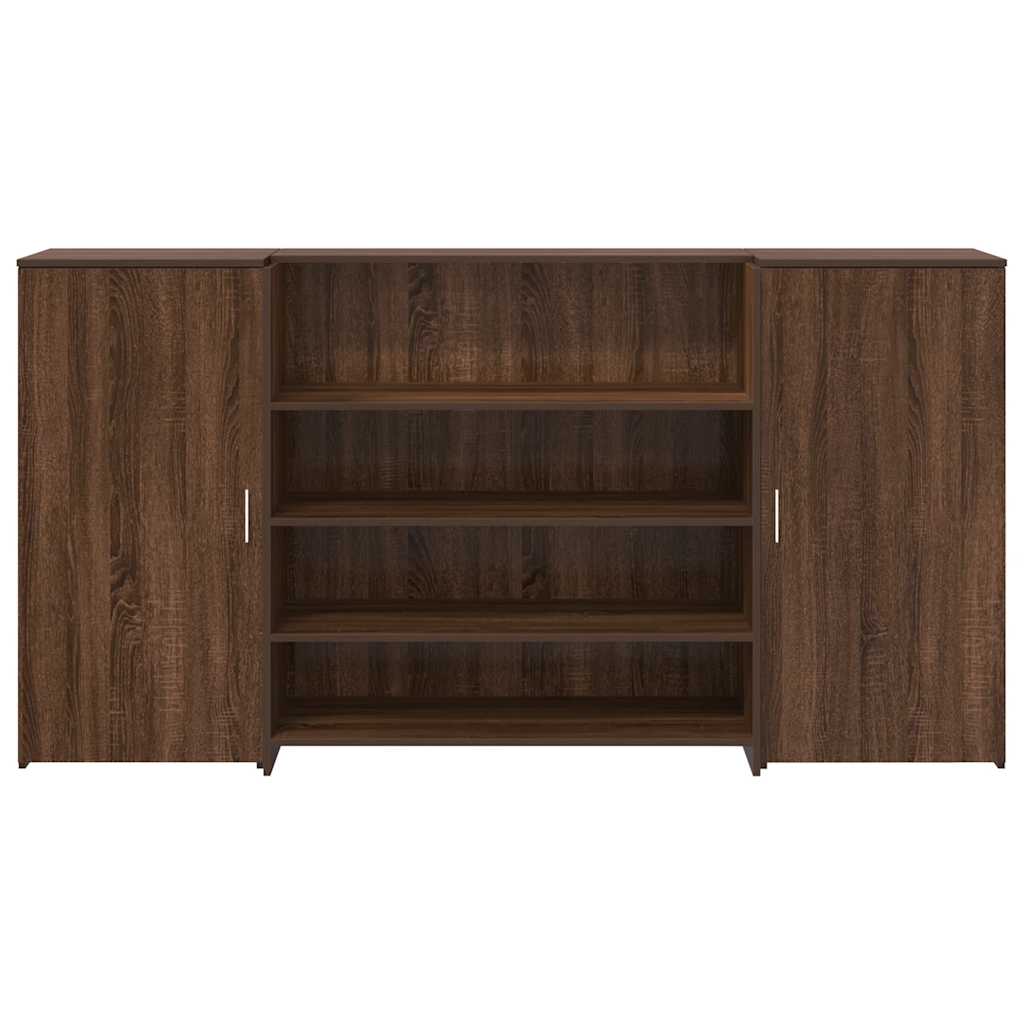 Reception Desk Brown Oak 200x50x103.5 cm Engineered Wood